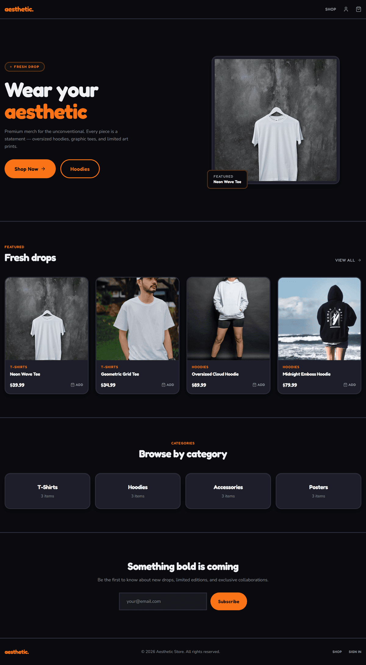 Aesthetic Store — Fullstack Ecommerce screenshot 3